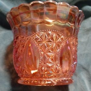 Vintage Imperial Glass carnival glass marigold dish Opalessent stamped